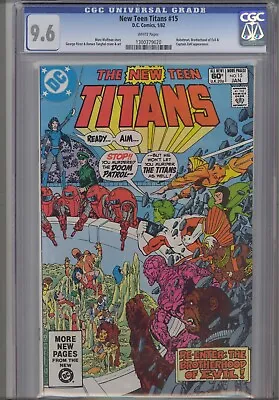 Buy The New Teen Titans #15 CGC 9.6 1981 DC Comics George Perez Cover & Art • 46.56£