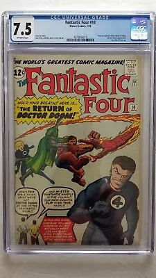 Buy Fantastic Four #10 CGC 7.5 VF-   Stan Lee & Jack Kirby Appearance • 1,011.40£