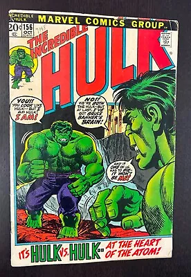 Buy INCREDIBLE HULK #156 (Marvel Comics 1972) -- 1st Appearance KRYLAR -- VG • 9.31£