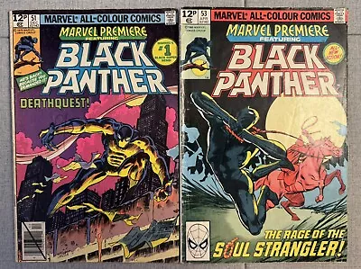 Buy Marvel Premiere #51 & 53 (1980) Black Panther Vs The Klan Pence Variants • 7.73£