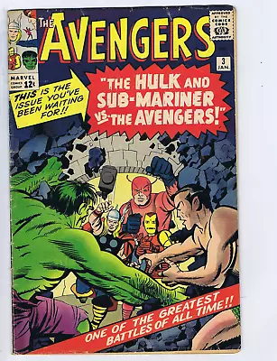 Buy Avengers #3 Marvel 1964 The Avengers Meet Sub-Mariner  !  • 582.46£