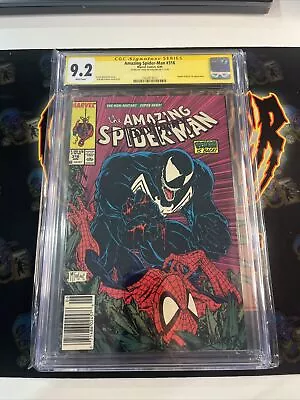 Buy Amazing Spider-Man #316 CGC 9.2 SS Todd Mcfarlane NEWSSTAND 1st Venom Cover • 252.40£