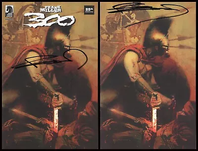 Buy FRANK MILLER'S 300 #1 SIENKIEWICZ TRADE & VIRGIN VARIANTS SET NM-/NM SIGNED COAs • 155.32£