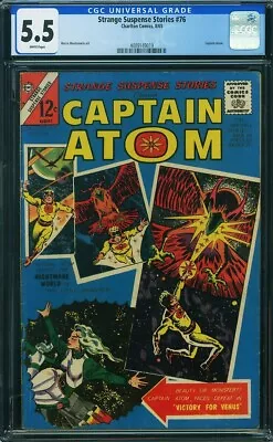 Buy STRANGE SUSPENSE STORIES #76 CGC 5.5 WP 1964 Charlton SILVER AGE CAPTAIN ATOM • 31.11£