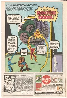 Buy FANTASTIC FOUR #62 Germany 1976 The Fantastic Four 58 + Pin-Up FF#5 Williams • 16.86£