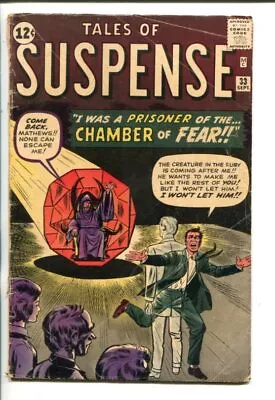 Buy TALES OF SUSPENSE #33-1962-MARVEL-HORROR-MYSTERY-KIRBY-DITKO-vg Minus • 64.37£