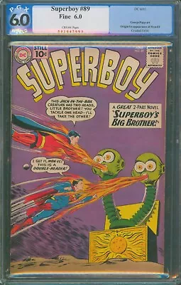 Buy SUPERBOY #89 ⭐ PGX 6.0 ⭐ 1st Appearance Of Mon-El! Silver Age DC Comic 1961 • 135.91£