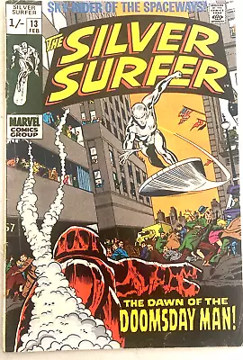 Buy Silver Surfer # 13.  1st Series. Feb. 1970. Marvel. Stan Lee-story.  Vg+ 4.5 • 29.69£