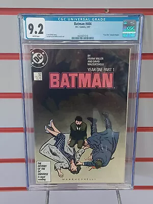 Buy BATMAN #404 (DC, 1987) CGC Graded 9.2 ~ FRANK MILLER ~ YEAR ONE ~ White Pages • 38.83£