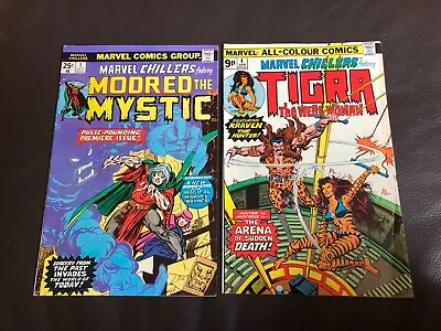 Buy Marvel Comics Marvel Chillers #1 & 4 1975/76 1st Appearance Of Modred The Mystic • 20£
