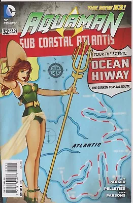Buy Aquaman Issue #32 Comic Book. Volume 7.  Bombshell Variant Cover. DC 2014 • 3.10£