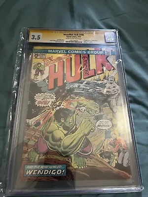 Buy Incredible Hulk #180 CGC 3.5 SS Signature Series By Len Wein 1st Wolverine! • 543.82£