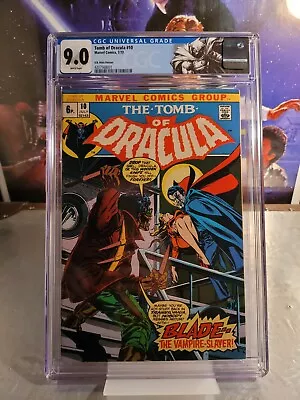 Buy The Tomb Of Dracula #10 CGC 9.0 WP - 1st Appearance Of Blade Marvel Comics 1973 • 2,999£