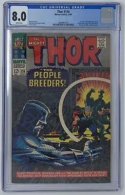Buy Thor #134 CGC 8.0 1967 1st App High Evolutionary; 1st App Man-Beast, Fafnir • 310.64£