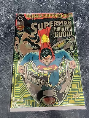 Buy Reign Of The Supermen! Superman Back For Good! #82  DC Comics 1993   Foil Cover! • 8.95£