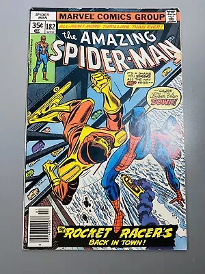 Buy Amazing Spider-Man #182 - 1978 Marvel 1st Print Newsstand Rocket Racer! • 7.76£