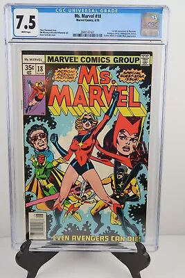 Buy Ms. Marvel #18 CGC 7.5 1st Full Mystique Bronze Age 1978 Marvel Comics • 93.19£
