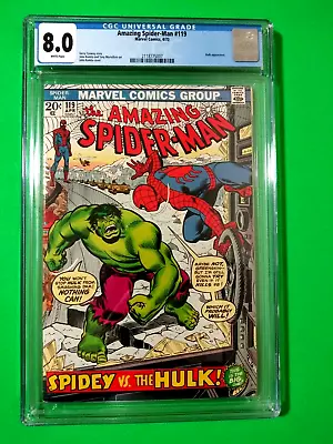 Buy AMAZING SPIDER-MAN # 119 APR 1973 CGC Grade 8.0 Spidey VS The Hulk Marvel Comics • 174.74£