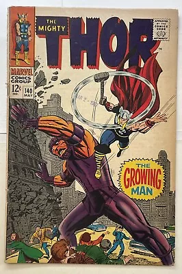 Buy The Mighty Thor 140 Marvel Comics 1967 1st Appearance The Growing Man  • 12.43£