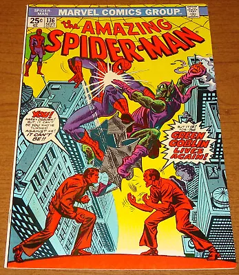 Buy June 1974 Marvel Comics Amazing Spider-Man #136 1st Harry Osborn As Goblin In VF • 124.26£