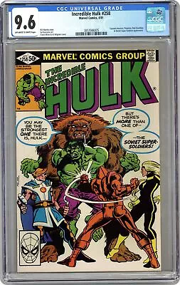 Buy Incredible Hulk #258 CGC 9.6 1981 3853948005 • 539.74£