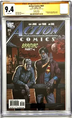 Buy Superman Action Comics 869 CGC SS 9.4 Recalled Beer Cover SIGNED Geoff Johns • 330.06£