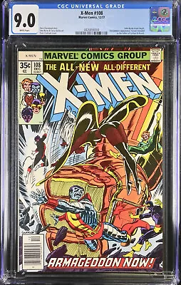 Buy Uncanny X-Men #108 CGC 9.0 White Pages, 1977, Starjammers, Starts John Byrne Run • 89.31£