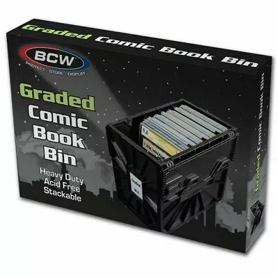 Buy BCW Plastic Black CGC Graded Comic Book Box Acid Free Storage Tote Bin • 38.21£