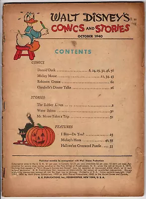 Buy Walt Disney's Comics And Stories #1 KEY FIRST ISSUE 1940 Donald Duck Comic Book • 753.88£