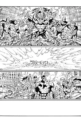 Buy Justice League 51 ORIGINAL ART Page 02 Paul Pelletier DC Comics JLA Signed 11x17 • 179.99£