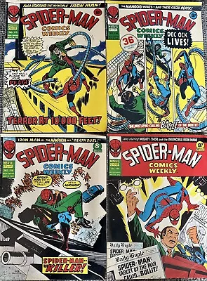 Buy Spider-Man Comics Weekly Marvel Issues 115 116 118 119 Vintage 1975 Job Lot Thor • 10.50£