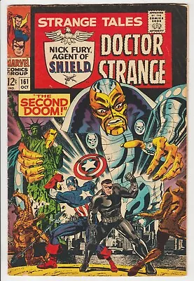 Buy STRANGE TALES #161 NICK FURY 1st SA App YELLOW CLAW 1967 CAPTAIN AMERICA VG/FN • 19.41£