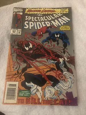 Buy SPECTACULAR SPIDER-MAN #201 (Marvel Comics 1993) -- NEWSSTAND Carnage -- VF • 9£