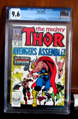 Buy 1988 Marvel Comics-thor # 390-avengers Assemble- Cgc- 9.6-nm+ Wp-she Hulk & More • 100.95£