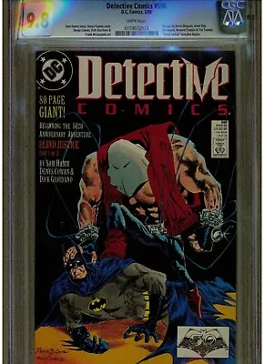 Buy Detective Comics Batman #598 Cgc 9.8 Mint White Pages 1989 80 Pages Giant • 65.97£