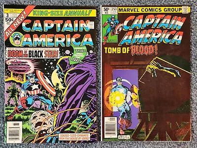 Buy Captain America King-Sized Annual #3(FN) + #253(VF/NM) Marvel Comics 1976-81 • 12.44£