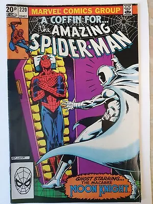 Buy The Amazing Spider-man #220 (1981) Moon Knight Cover • 10£