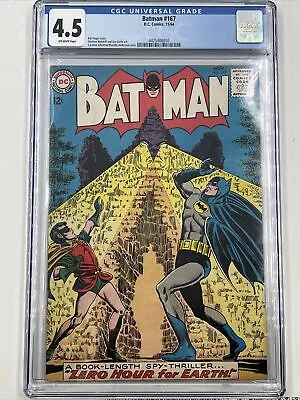 Buy Batman #167 (1964) CGC 4.5 -- Bill Finger  Zero Hour For Earth  Story; Infantino • 38.90£