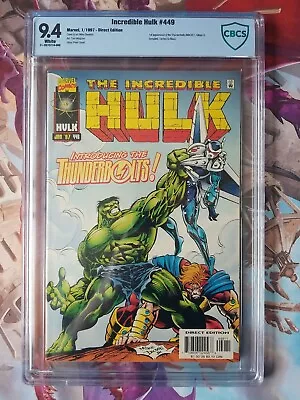 Buy Incredible Hulk #449 (Marvel 1997) CBCS 9.4 (Same As CGC) 1st App Thunderbolts • 73.78£