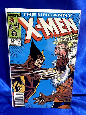 Buy Uncanny X-men #222 Wolverine Vs Sabretooth Cover Newsstand Marvel Comics 1987 • 4.66£