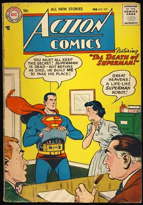 Buy ACTION COMICS #225 1957 SUPERMAN  Death Of Superman  TOMMY TOMORROW Congo Bill • 58.24£