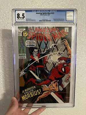 Buy Amazing Spider-man 101 CGC 8.5 OW-W ASM First Appearance Of Morbius Key Comic • 504.80£