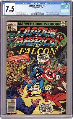 Buy Captain America #217PIZ CGC 7.5 1978 4055081020 1st App. Marvel Man (Quasar) • 62.91£