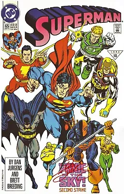 Buy Dan Jurgens Signed Superman 65 Color Print-panic In The Sky!  Free Shipping! • 31.03£