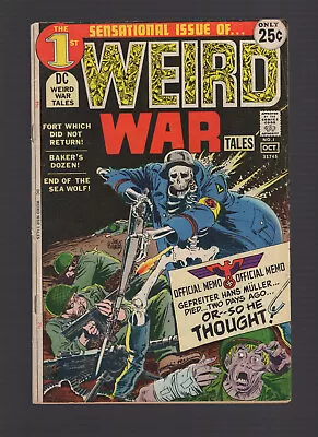 Buy Weird War Tales #1 - DC Comics Horror 1971 - Joe Kubert Art - Lower Grade • 70.01£