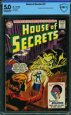 Buy House Of Secrets #61 CBCS 5.0 DC 1963 1st Eclipso! Free CGC Mylar! N10 Cm Clean • 321.52£