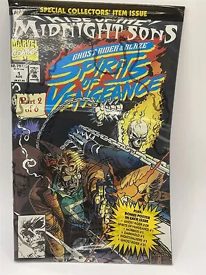 Buy  GHOST RIDER / BLAZE - SPIRITS OF VENGEANCE #1 Midnight Sons Sealed 1992 NM • 4.95£