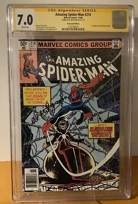 Buy Amazing Spider-Man #210 1st Madame Web NEWSSTAND Signed Al Milgrom CGC 7.0 WP • 166.97£