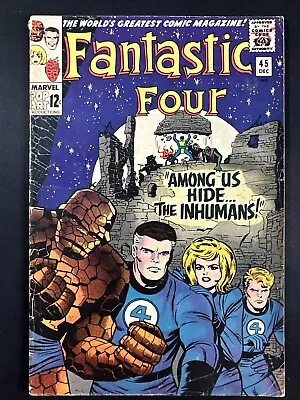 Buy Fantastic Four #45 1965 Vintage Silver Age Marvel Comics 1st Print Good/VG *A5 • 77.65£