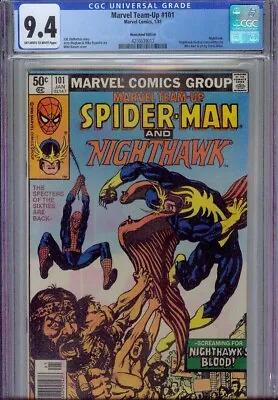 Buy Marvel Team-up #101 Cgc 9.4, 1981, Newsstand Edition, Nighthawk Appearance • 42.79£